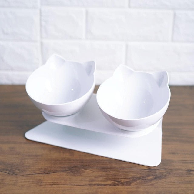 Cat Bowls With Raised Stand - foldingup