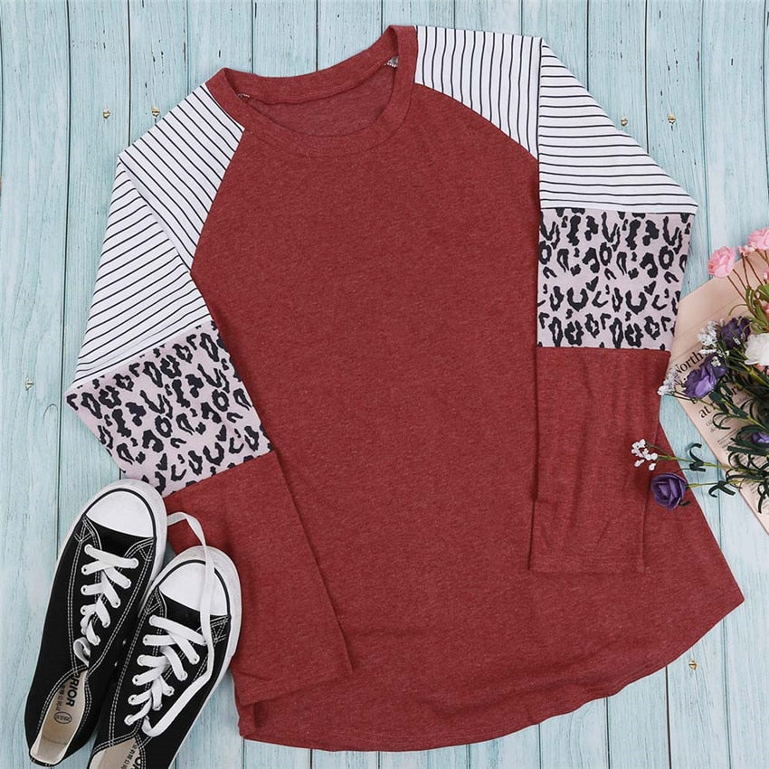 Leopard Print Casual T-shirt