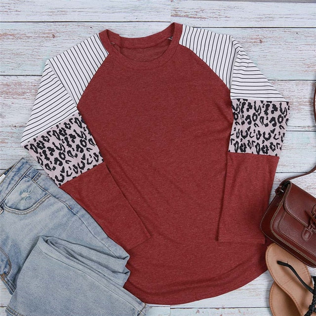 Leopard Print Casual T-shirt