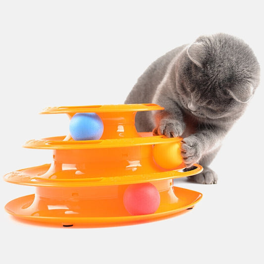 Three Levels pet cat toy Tower