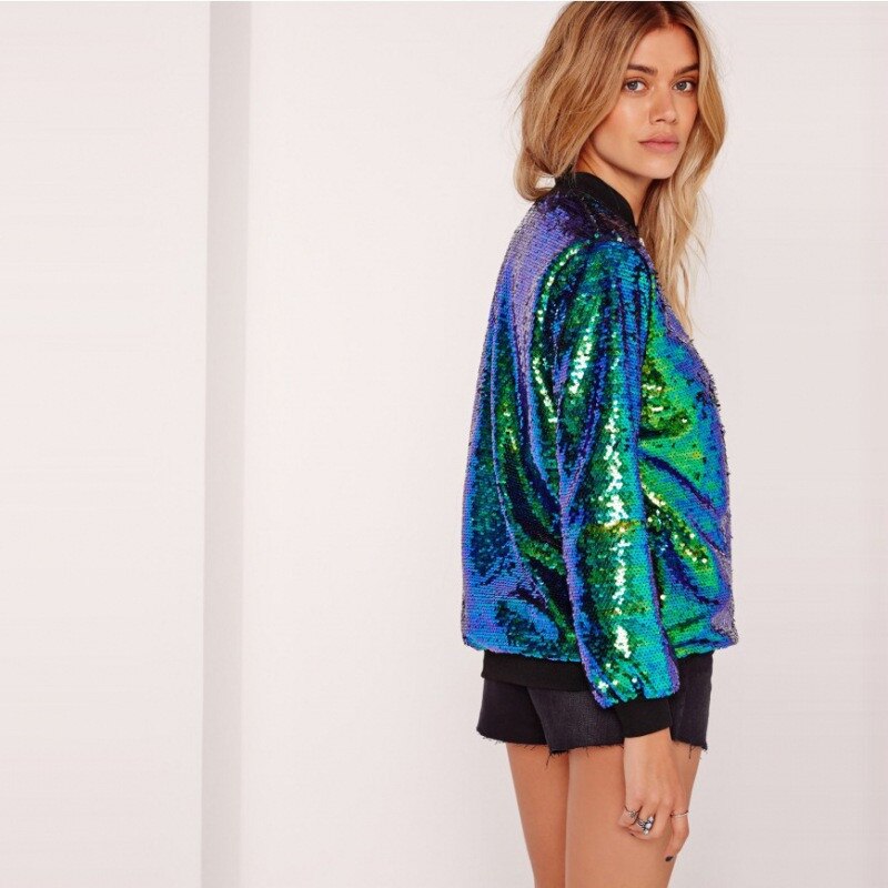 Sequin Bomber Jacket