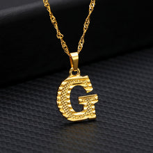 Load image into Gallery viewer, Gold Initial Letter Necklace