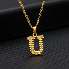 Load image into Gallery viewer, Gold Initial Letter Necklace