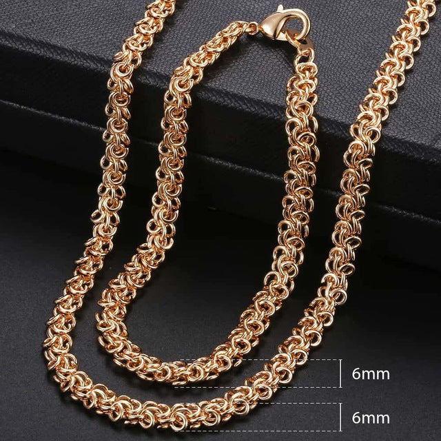 Gold Bracelet Necklace Set