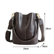 Load image into Gallery viewer, luxury Leather Crocodile Crossbody Handbags