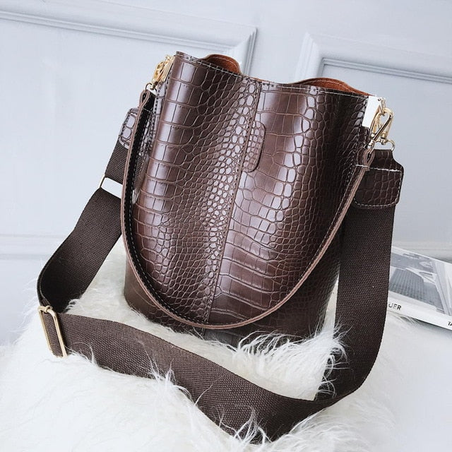 luxury Leather Crocodile Crossbody Handbags