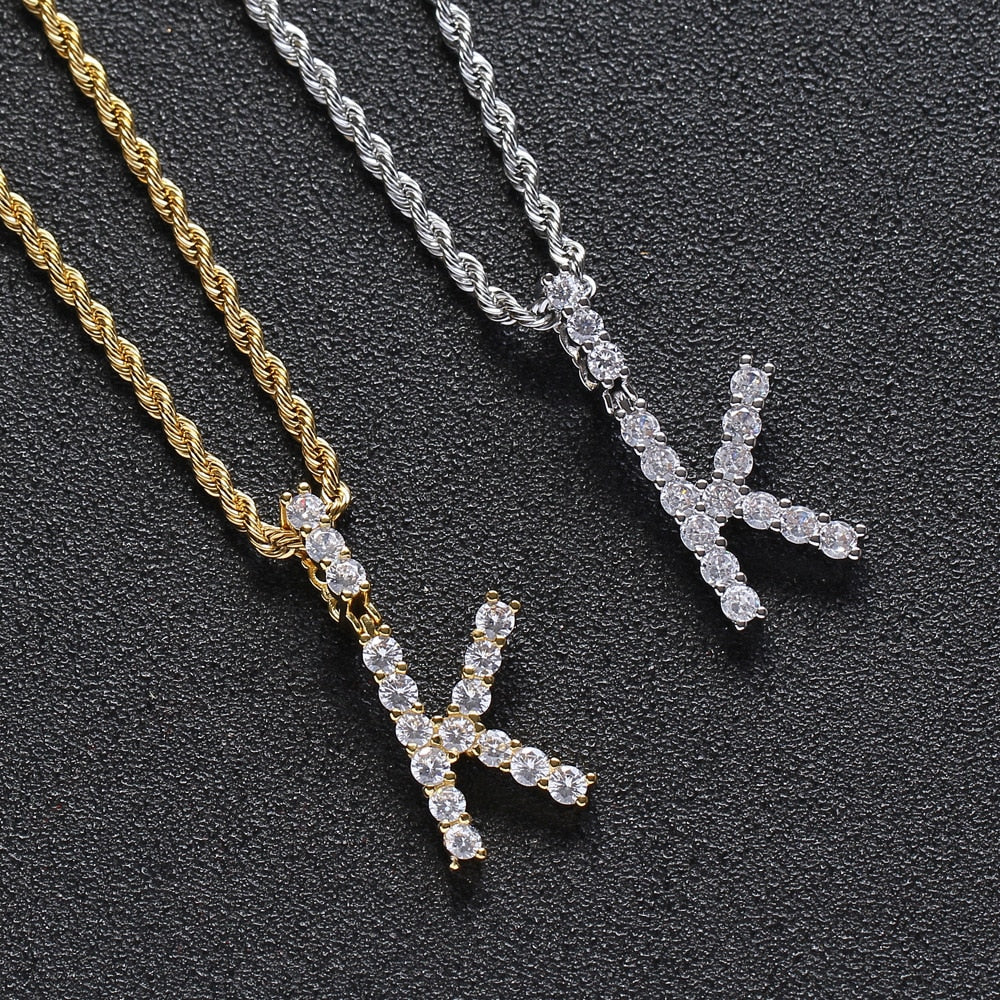 Zircon Name Initial Necklaces