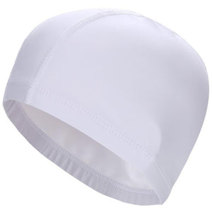 Sports One Size Elastic Waterproof PU Fabric Swimming Cap