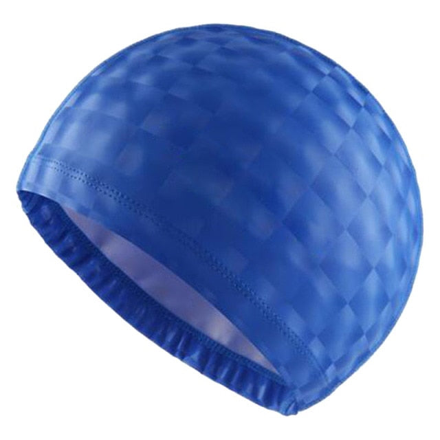 Sports One Size Elastic Waterproof PU Fabric Swimming Cap