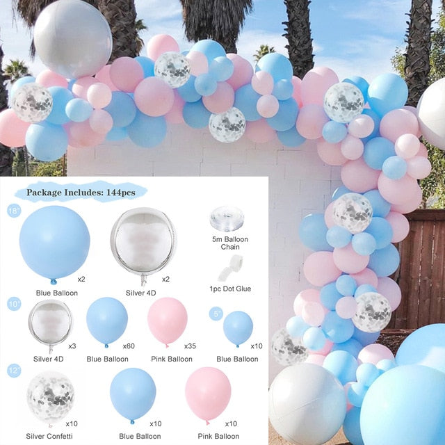 141 pcs Metal Balloon Garland Arch