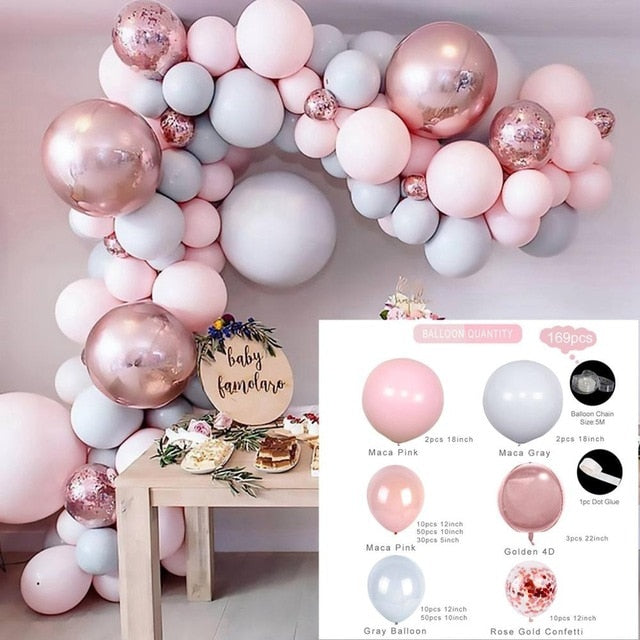 141 pcs Metal Balloon Garland Arch