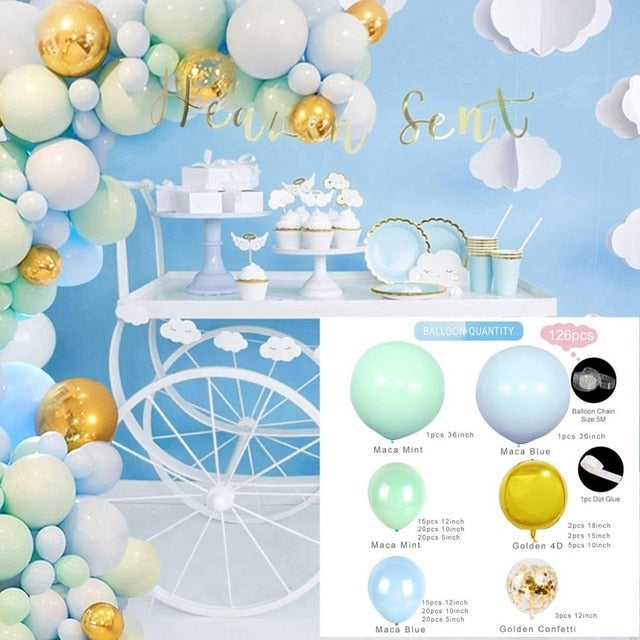 141 pcs Metal Balloon Garland Arch