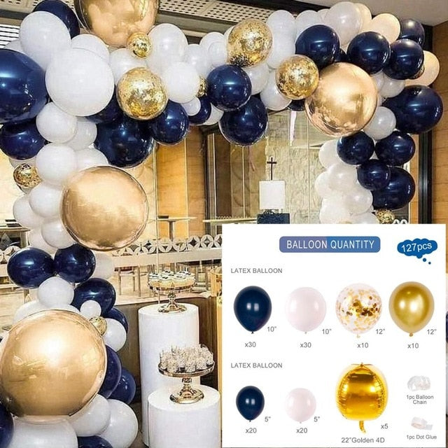 141 pcs Metal Balloon Garland Arch