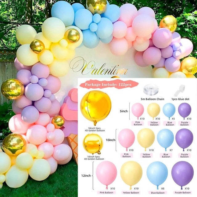 141 pcs Metal Balloon Garland Arch