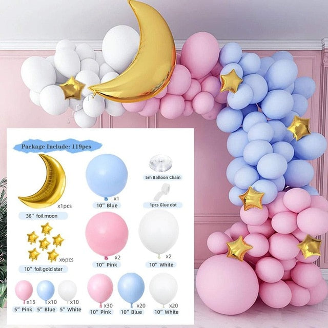 141 pcs Metal Balloon Garland Arch