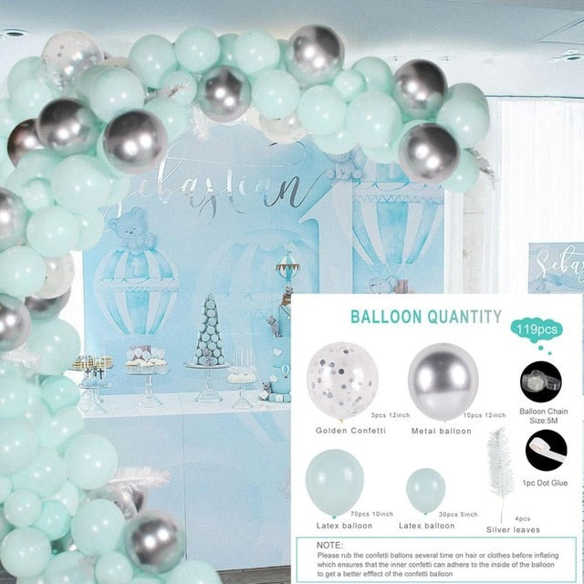 141 pcs Metal Balloon Garland Arch