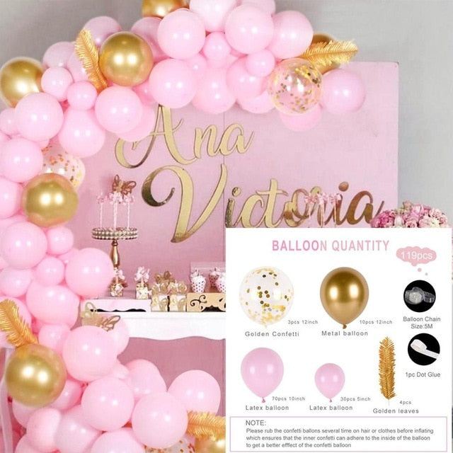 141 pcs Metal Balloon Garland Arch