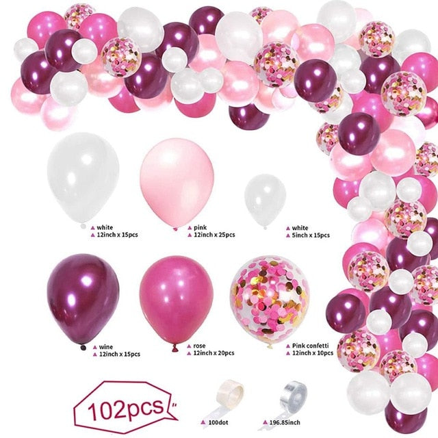 141 pcs Metal Balloon Garland Arch