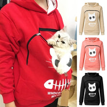 Load image into Gallery viewer, Cat Lovers Hoodie Cuddle Pouch