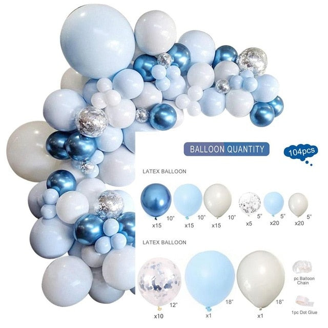 141 pcs Metal Balloon Garland Arch