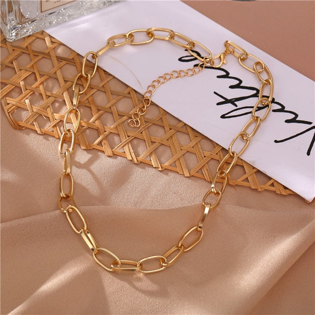 Multi-layer Coin Chain Choker Necklace