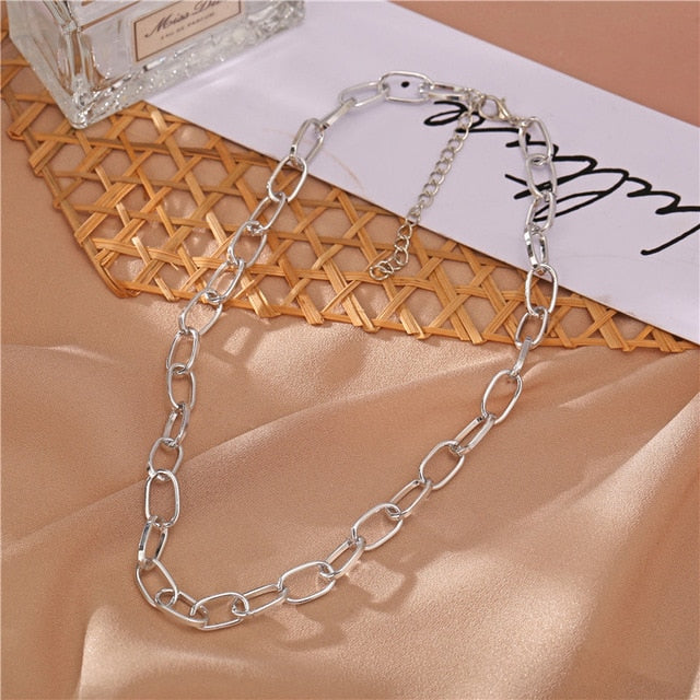 Multi-layer Coin Chain Choker Necklace