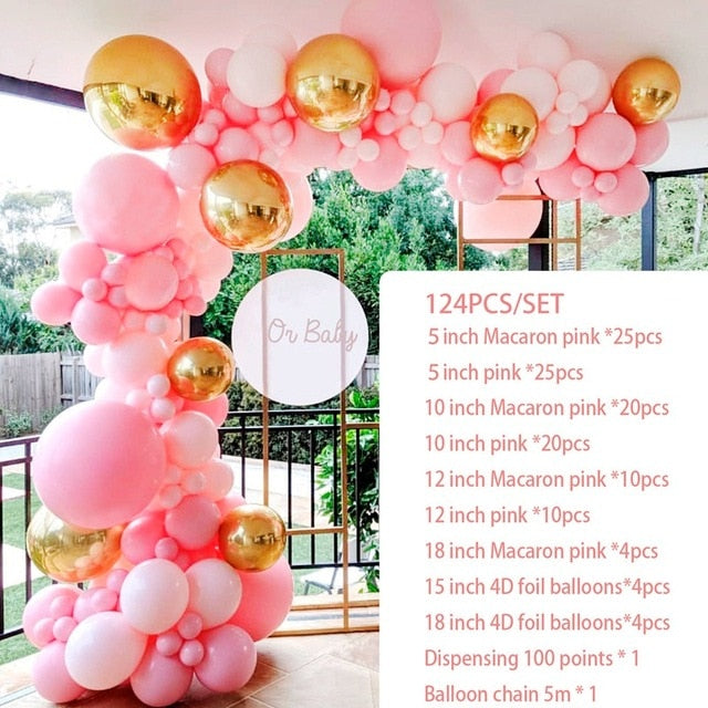 141 pcs Metal Balloon Garland Arch