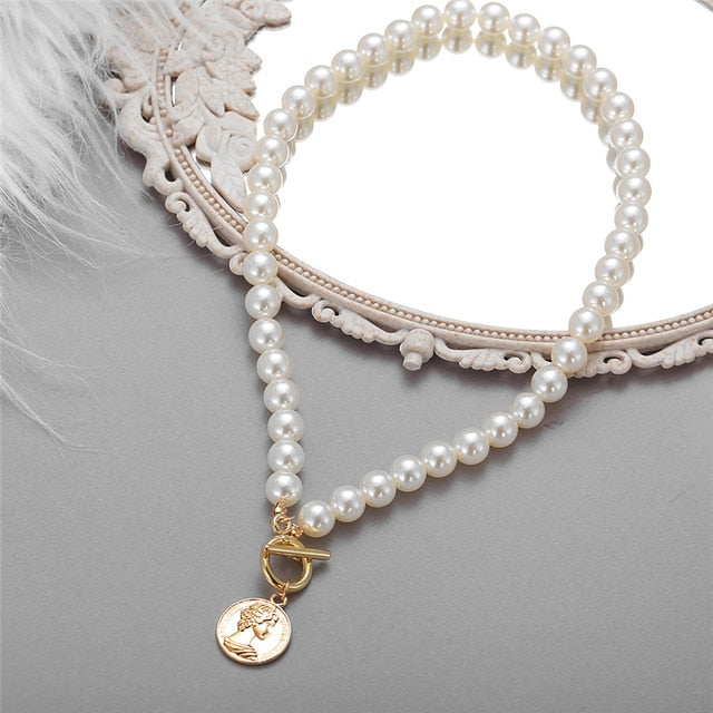 Multi-layer Coin Chain Choker Necklace