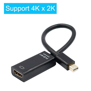 Mini Displayport To HDMI-compatible Cable 4k 1080P TV Projector Converter