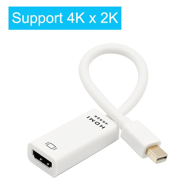 Mini Displayport To HDMI-compatible Cable 4k 1080P TV Projector Converter