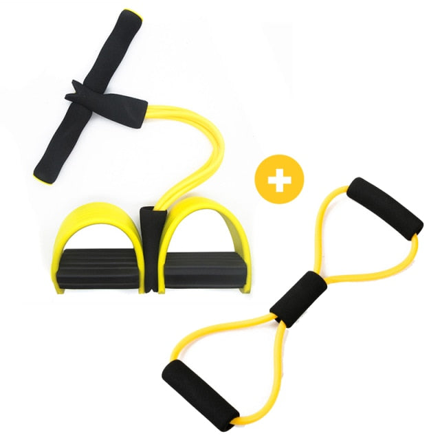 Chest Expander Rope+Resistance Bands Elasticas Rubber