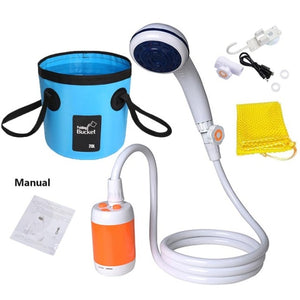 Portable Car Wagon Outdoor Camping Shower Car Washing Machine Electric Water Pump Travel Pet With Shower Kit