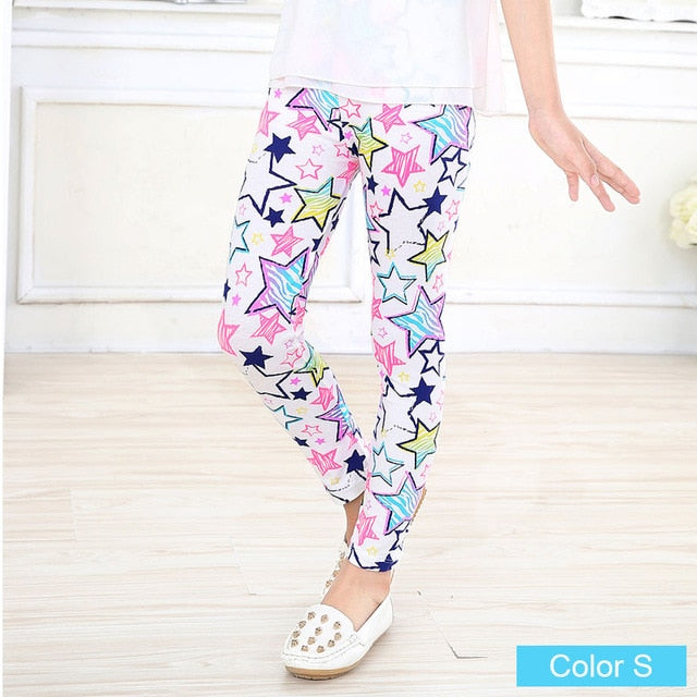 Girls Flower Leggings - foldingup