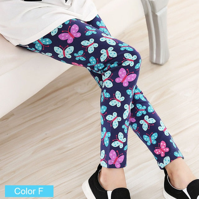 Girls Flower Leggings - foldingup