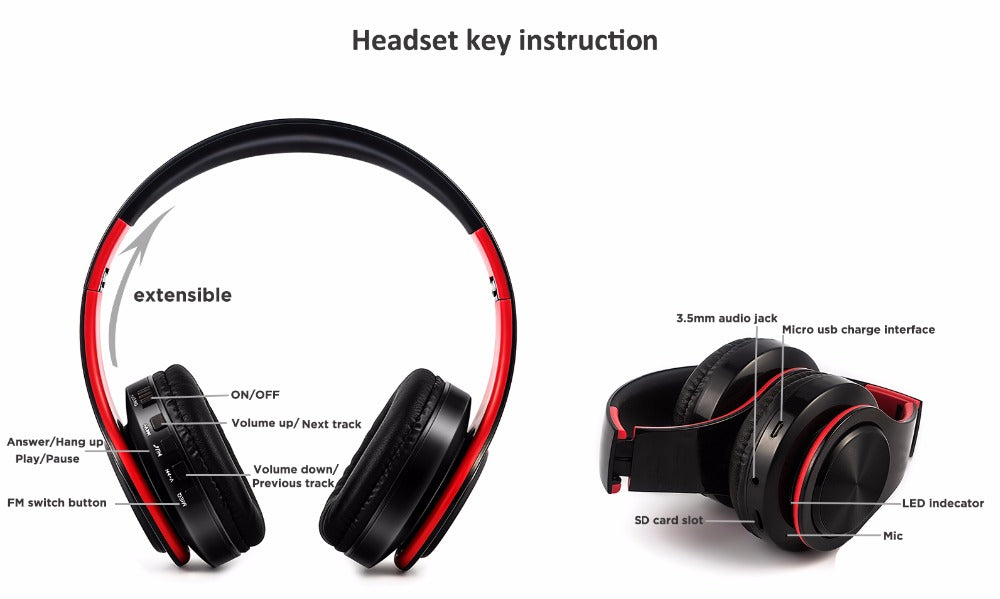 HiFi bluetooth headphone - foldingup