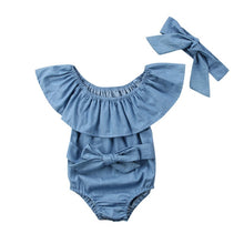 Load image into Gallery viewer, Baby Girls Front Bowknot Bodysuit - foldingup