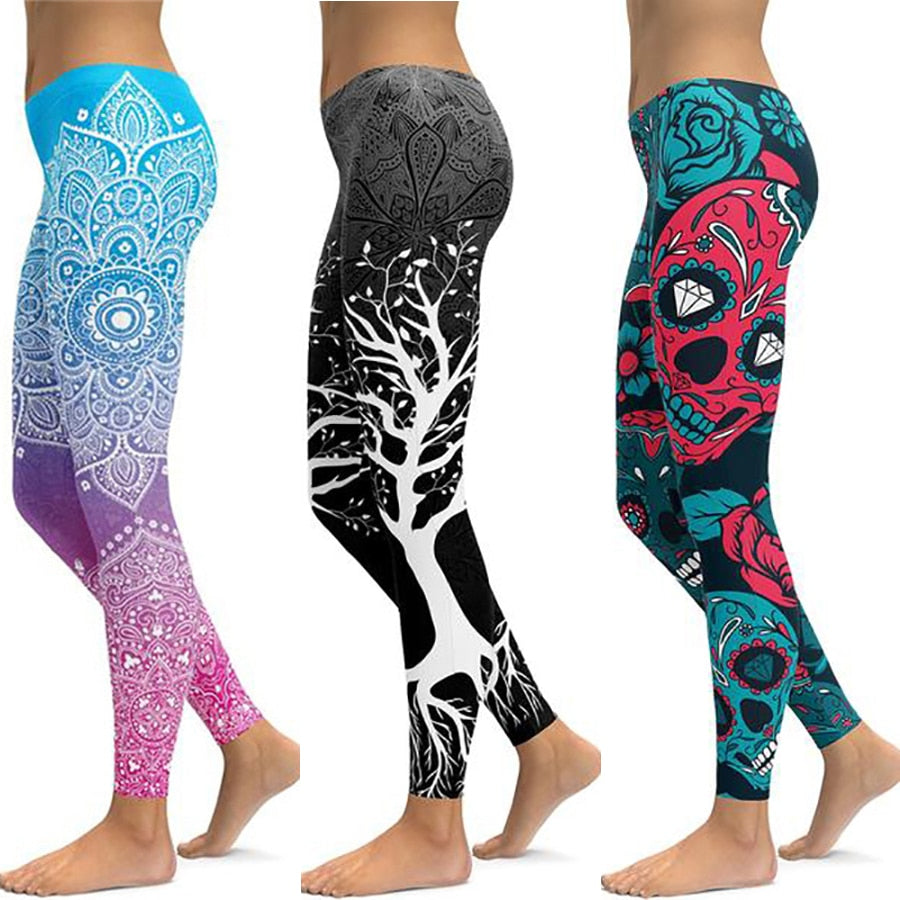 Print Yoga Pants Women - foldingup