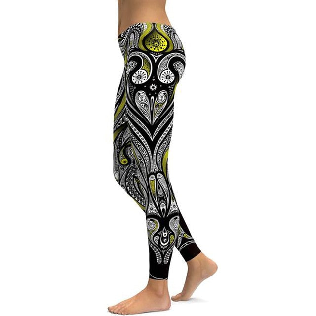 Print Yoga Pants Women - foldingup