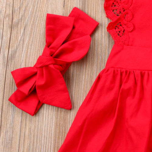 Red Lace Romper - foldingup