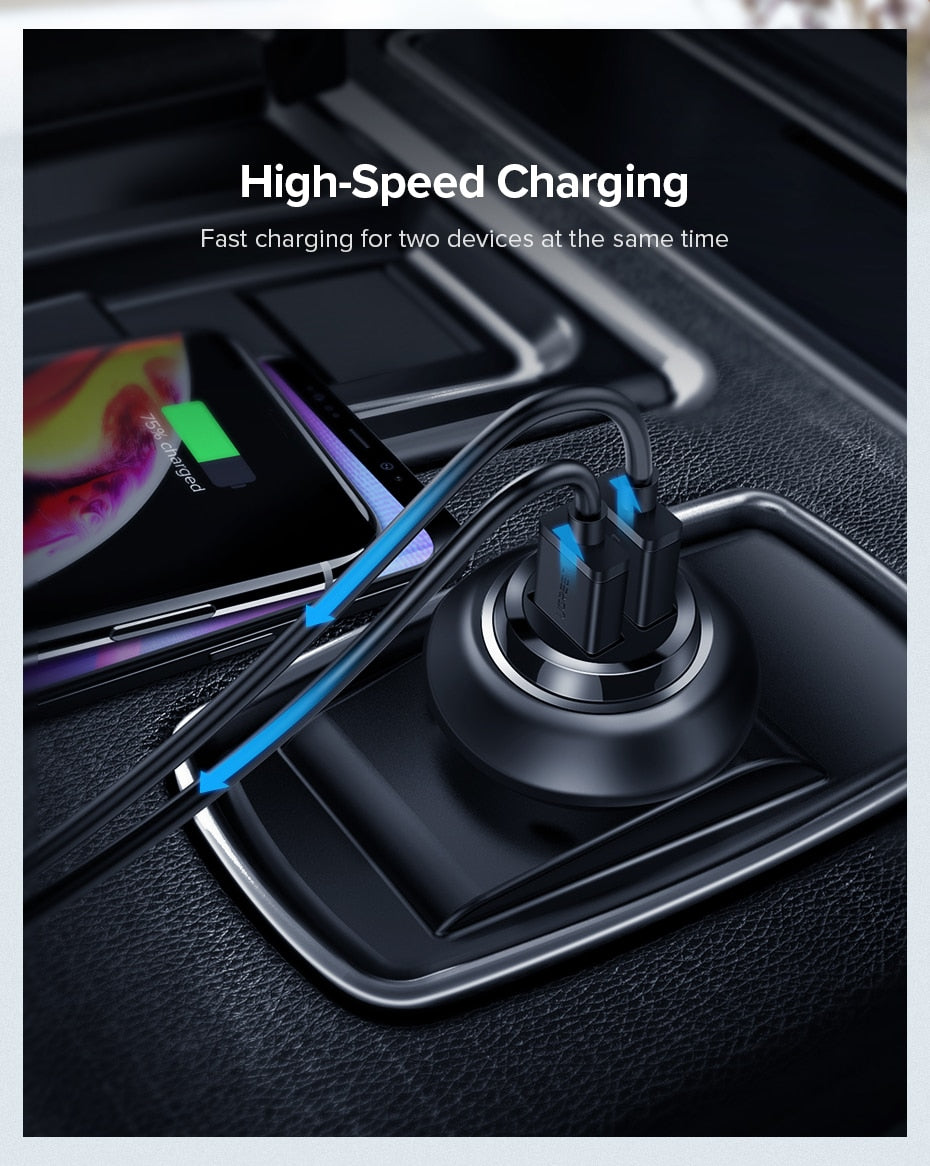 USB Car Charger - foldingup