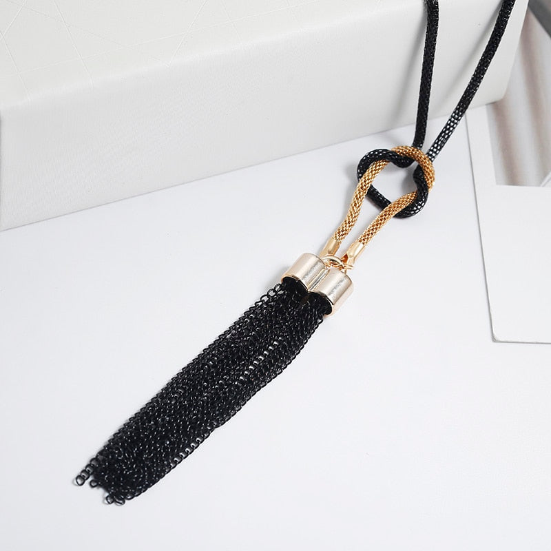 Pendant Necklace Long Sweater Chain - foldingup