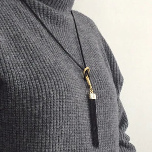 Pendant Necklace Long Sweater Chain - foldingup