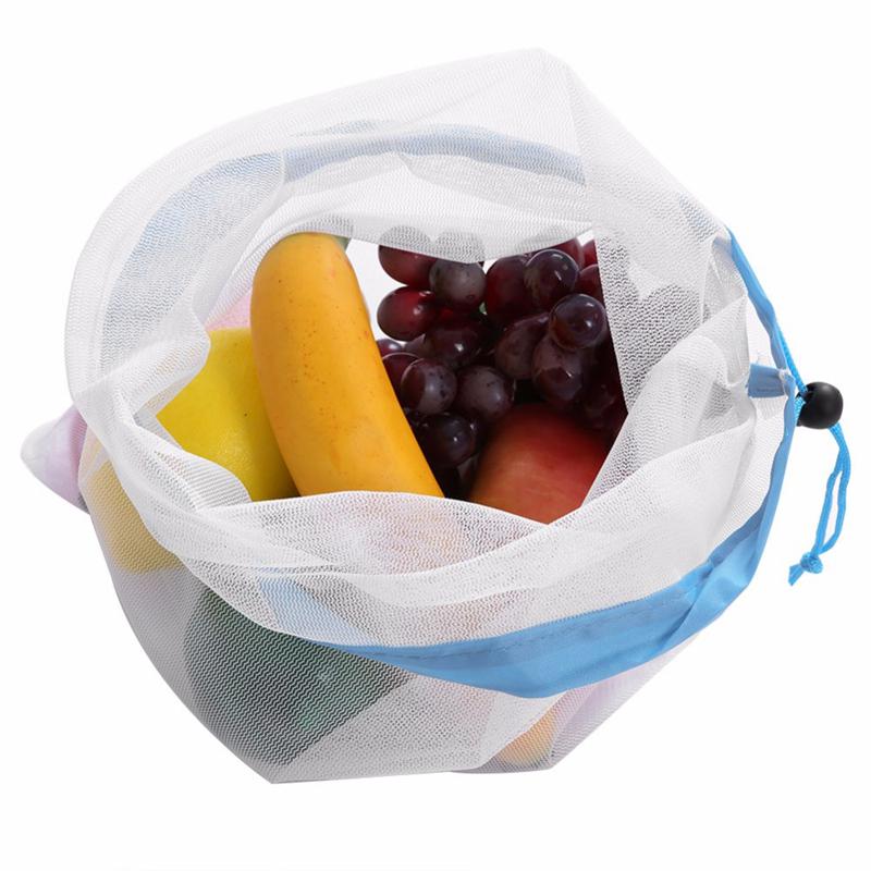 Reusable Mesh Produce Bags - foldingup